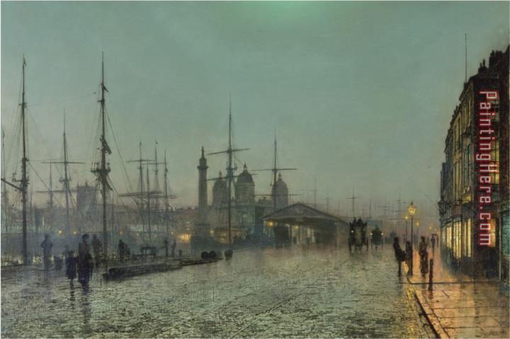 John Atkinson Grimshaw The Hull Docks by Night